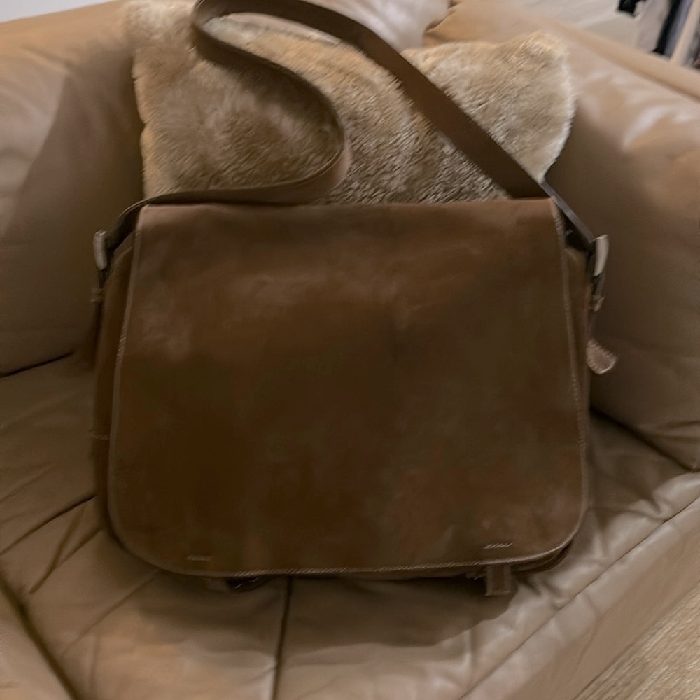 Suede Prada messenger bag